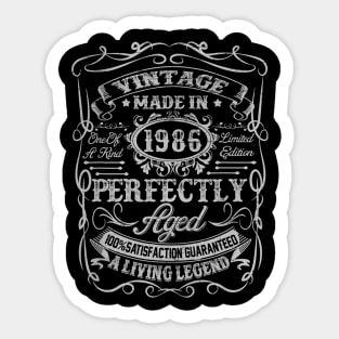 Vintage 1986 34th Birthday 34 Years Old Gift Mens Sticker